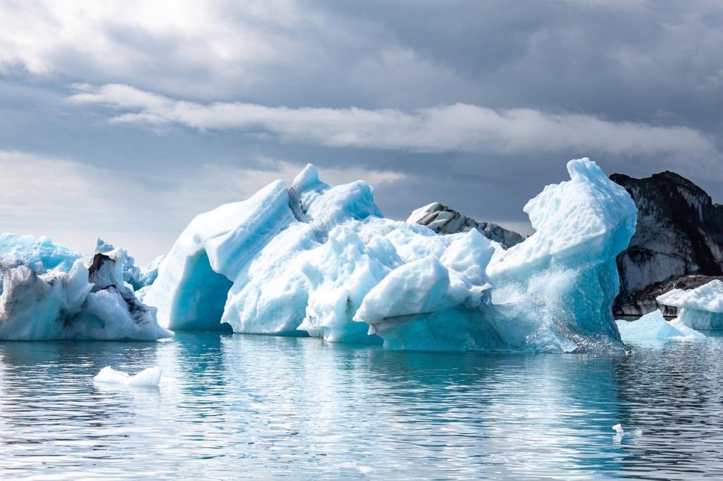 iceberg in glacier lagoon, Iceland